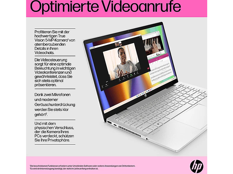 HP Pavilion x360 14-ek1375ng 2 in 1 Convertible Notebook 14 Zoll 16Gb 1 TB SSD - Bild 4 von 4