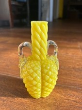 Vintage Yellow Glass Pineapple Shaped Table V...
