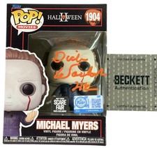 Dick Warlock signed Funko Pop Figure Michael Myers Halloween 2 II Hot Topic BAS