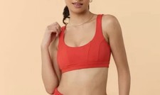 Blogilates Bow Back Corset Bra Sports Activewear Athleisure Red Size XL NWT