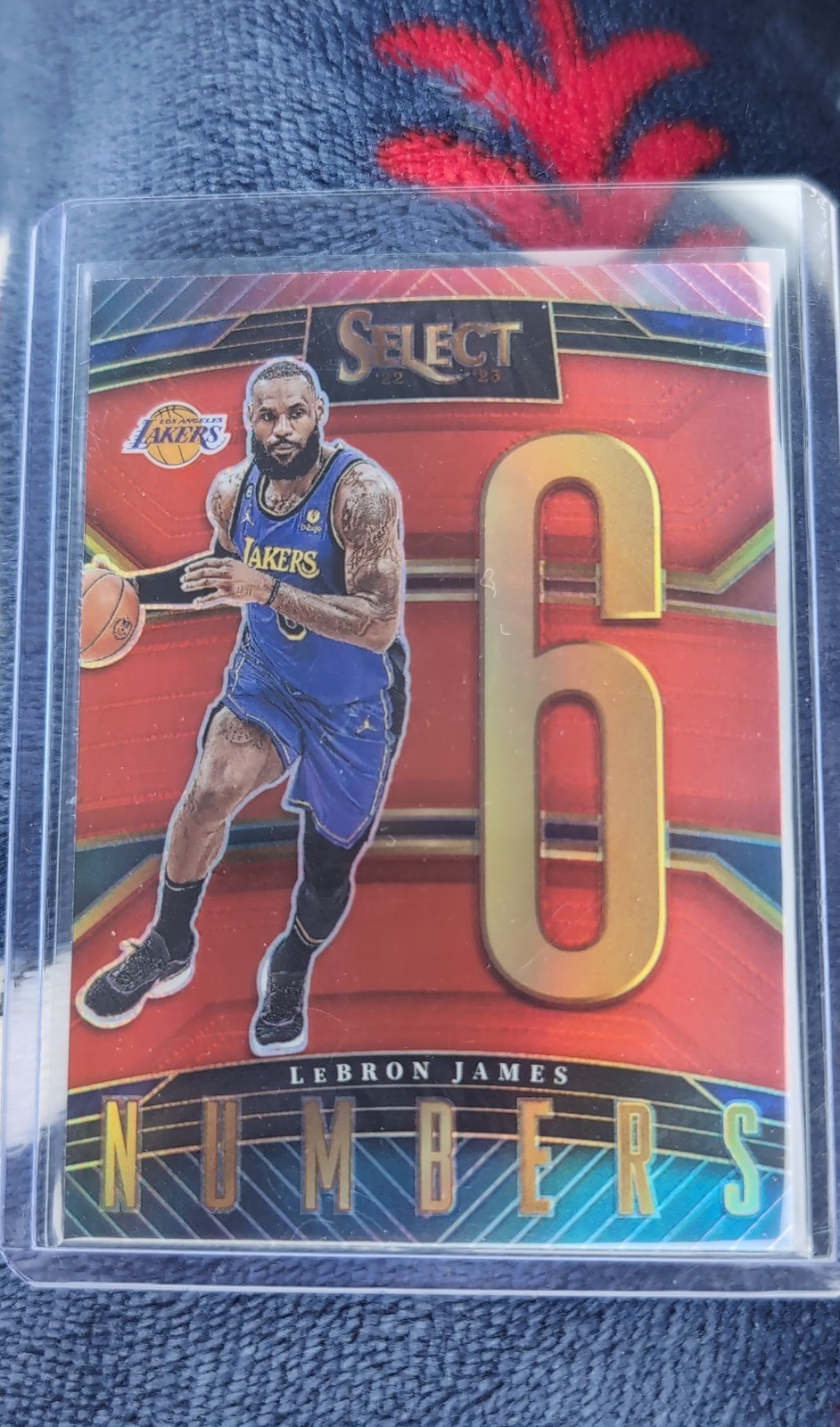 2022-23 Panini Select - Select Numbers LeBron James #4 Red Prizm
