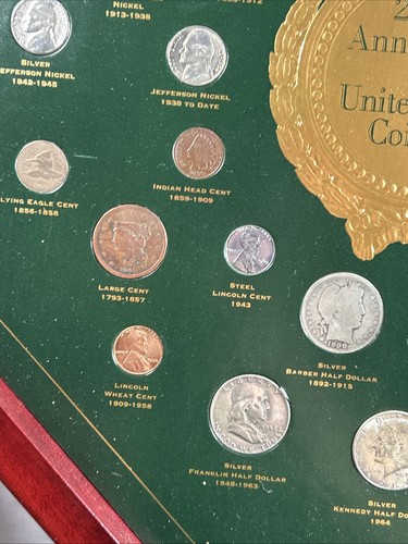 200th ANNIVERSARY of UNITED STATES COINAGE TYPE COLLECTION in Wood Display Box - Picture 4 of 10