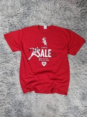 Vintage T-Shirt Mlb Chicago White Sox Chris Sale #49 Rot Jerzees Xl Widmt