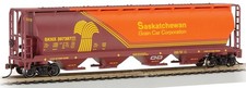 Bachmann 19140 HO Scale Saskatchewan 4 Bay Cylindrical Grain Hopper # 397387