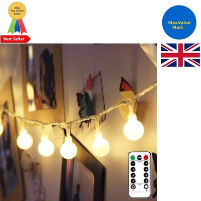 Vielseitige 5m LED Kugel Lichterkette - Timer & Fernbedienung für müheloses Ambiente