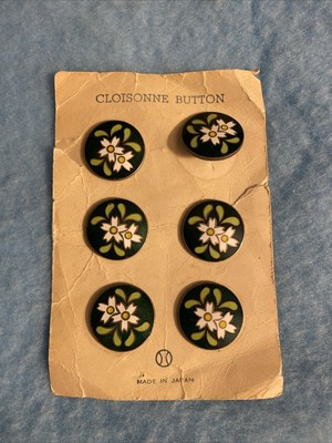 Rare Alpine Flowers,Set of 6, Post-WWII Inaba Japanese Cloisonne ...
