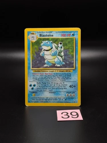 Blastoise 002/102 Base Set Holo Rare Original Pokemon Card