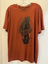 Smartwool Bear T-Shirt Mens XL, Orange, Merino Sport 150 Wool, Always Explore