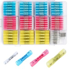 Heat Shrink Butt Crimp Connectors Kit 26,24,22,20,18,16,14,12,10 GA Waterproo...