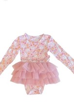 Posh Peanut Gelsey Swan Tulle Skirt Bodysuit Bamboo Viscose 2T