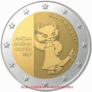 PREVENTE 2 euro Slovenie 2027 100 ans naissance  Ančka Gošnik Godec