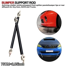 2x Adjustable Bumper Lip Splitter Strut Rod Tie Support Bars Spoiler Universal