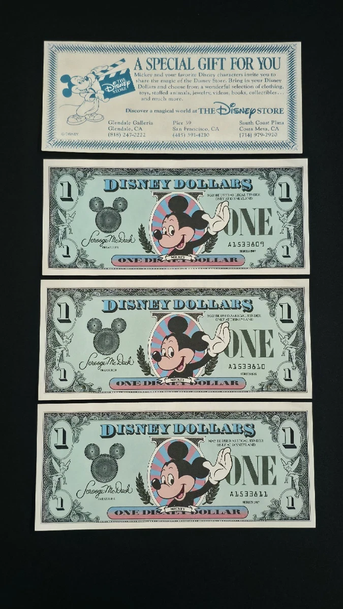 ☆希少初版連番 折なし美品☆DisneyDollars ディズニーダラー 87