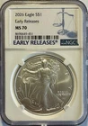 2026 Eagle S$1 NGC MS70