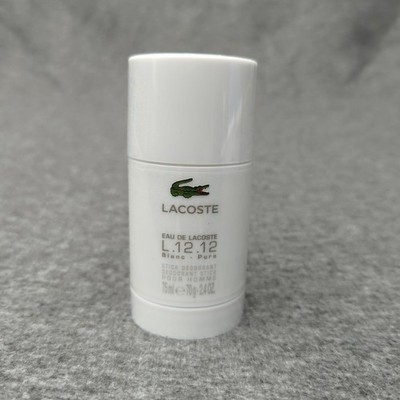 Lacoste Eau De Lacoste L.12.12 Blanc Pure Deodorant Stick 2.4 oz for Men