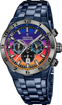 FESTINA Herren Armbanduhr Chrono Bike 2024 F20709/1 Quarz Chronograph 45mm