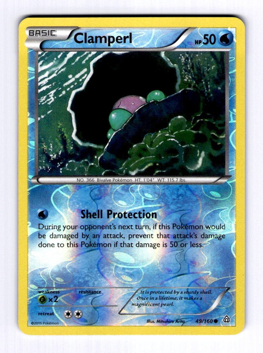 Clamperl XY - Primal Clash #49 (2015) Common Reverse Holo NM Pokemon