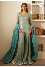 zainab zulfiqar Zora aqua 3 piece Pakistani outfit