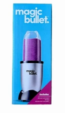 Magic Bullet Compact Personal Blender Tall Cup Smoothie Silver Black 14 Fl Oz.