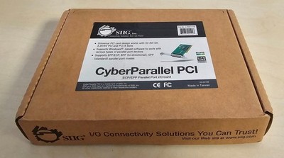 SIIG CyberParallel PCI JJ-P00112.S6 ECP EPP Parallel Port I/O Card Made Taiwan