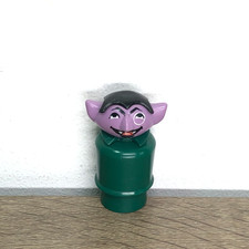 Vintage Fisher Price Little People The Count Figure Sesame Street Muppets 1973