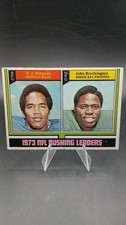 1974 Topps #328 1973 NFL Rushing Leaders (O.J. Simpson / John Brockington)