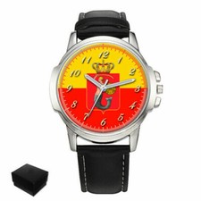 OROLOGIO DA POLSO UOMO WARSAVIA BANDIERA WARSZAWA CITTÀ STEMMA POLONIA REGALO INCISIONE 