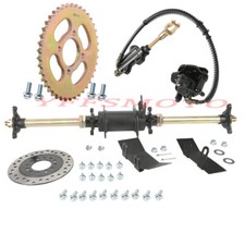 28'' Rear Shaft Axle Kits Hand Brake Sprocket Go Kart ATV Quad Trike 110cc 125cc
