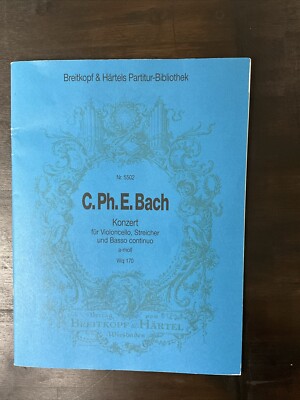 C.P.E. Bach: Concerto for Cello, Strings and Basso Continuo in a minor, Wq. 170
