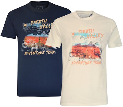 Kurzarm T-Shirt DEATH VALLEY ADVENTURE TOUR 100% Reine Baumwolle Oberteil Ex Store