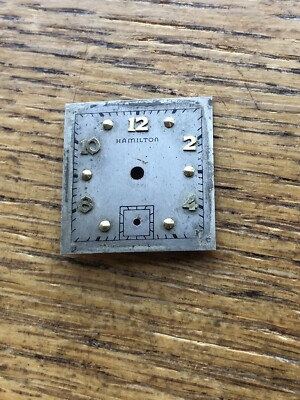 Vintage Hamilton Wristwatch Dial w/ Applied Gold Markers