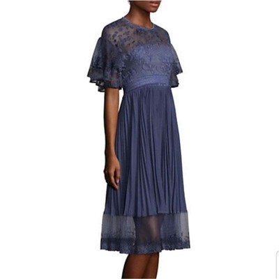 Three Floor city scape dress, dark blue, size 0, nwt