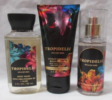 Bath & Body Works Body Wash Shower Gel Cream Lotion Mist 3 fl oz travel set of 3