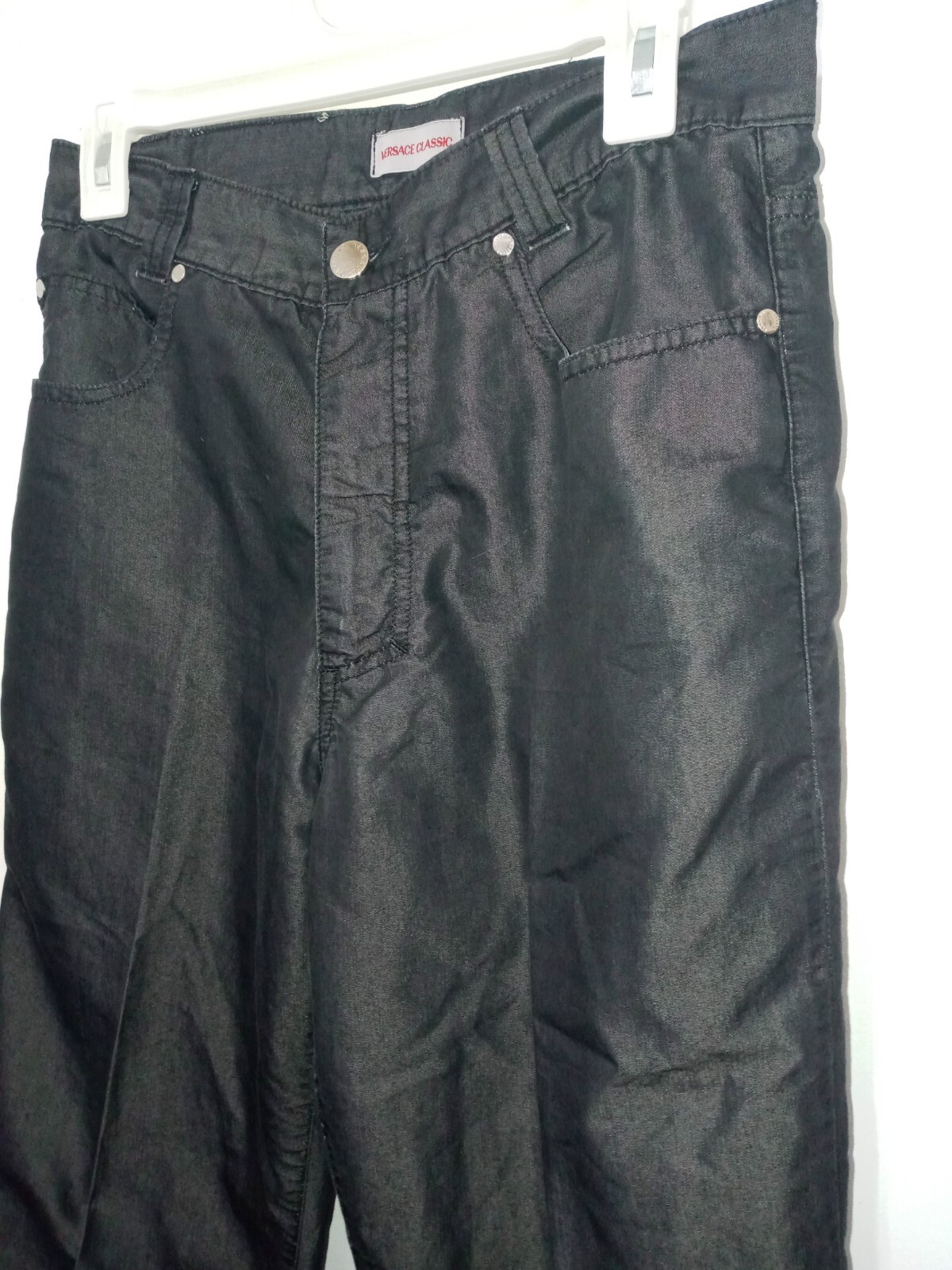 Versace Classic Dark Gray Zip Button Close Pants … - image 4