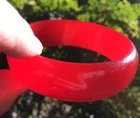 Amazing CHERRY TOMATO RED! Translucent, TESTED Real BAKELITE Vintage Jewelry Art