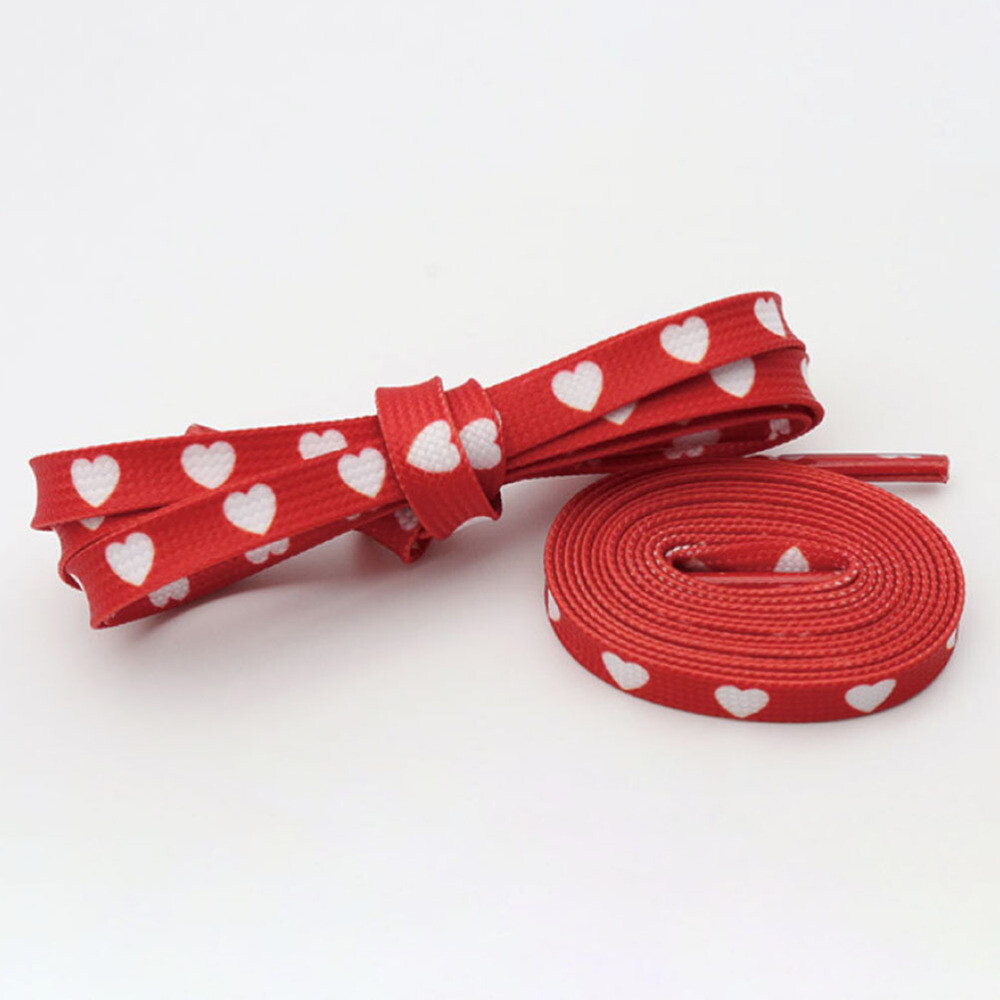 APL 2 Paia Lacci per Scarpe Bambino Lacci per Calzature Love Cuore Bianco Scarpe