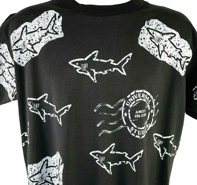 Universal Studios Vintage Jaws T Shirt Size L All Over Print Shark Tee Shirt