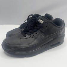 RARE Nike Air Max 90 Triple Black GS Youth Running CD6864-001 Size 7Y/8.5M