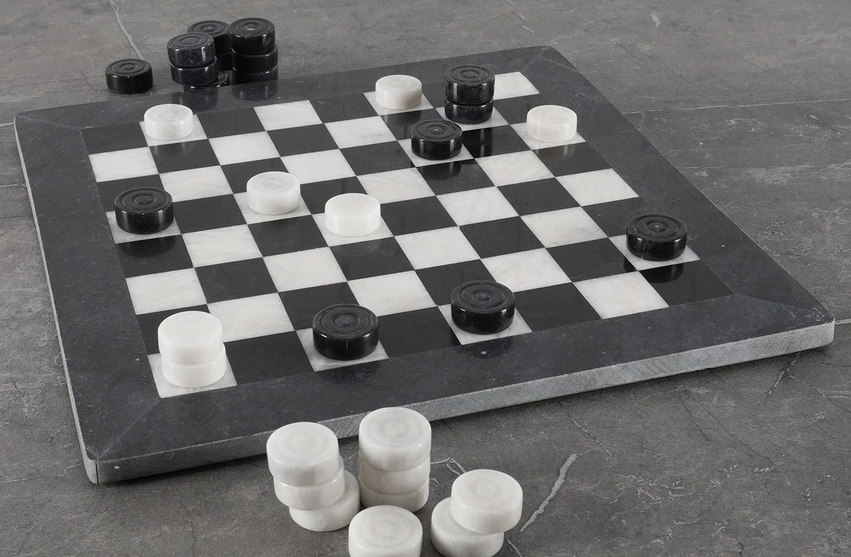 Radicaln Marble Chess Set 15 Inches White and Black Handmade Chess Board  Game for Adults - Best Travel Chess Set 2 Player Games - 1 Chess Board & 32