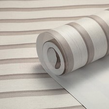 Wooden Slat Panelling Wallpaper 3D Wood Panel Effect Stripe Home Room Wall Paper