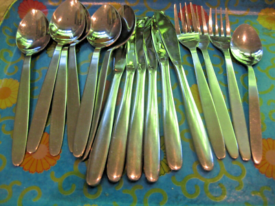 16 Pieces IKEA Stainless Steel Flatware IKE2 IKE Lot