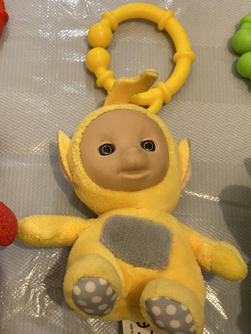 Teletubbies Pram Car Seat Clip On Plushes Set Of 4 Soft Toys eBay