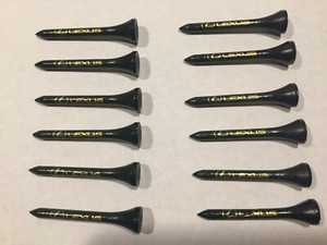 LEXUS Golf Tees Black with Gold Lettering