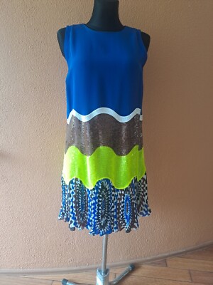 DAMEN MEHRFARBIG BLAU KLEID EMILIO PUCCI in der Gr 42