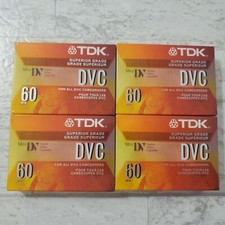 Lot 4 TDK DVC 60 Minute Superior Grade DV Digital Video Cassettes Sealed New
