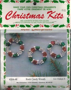 Download Rock Candy Wreath Bead Ornament Kit Makes 8 Crystal Red Green Christmas Craft Ebay PSD Mockup Templates