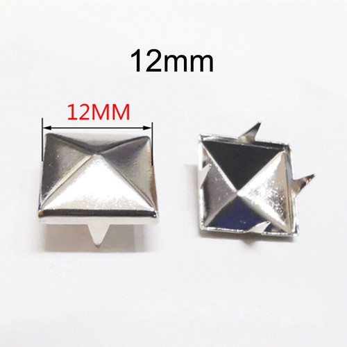 Pyramidenniete Ziernieten SILBER Gotik Metall Spikes Pyramiden Nieten 4mm~35mm - Picture 17 of 19