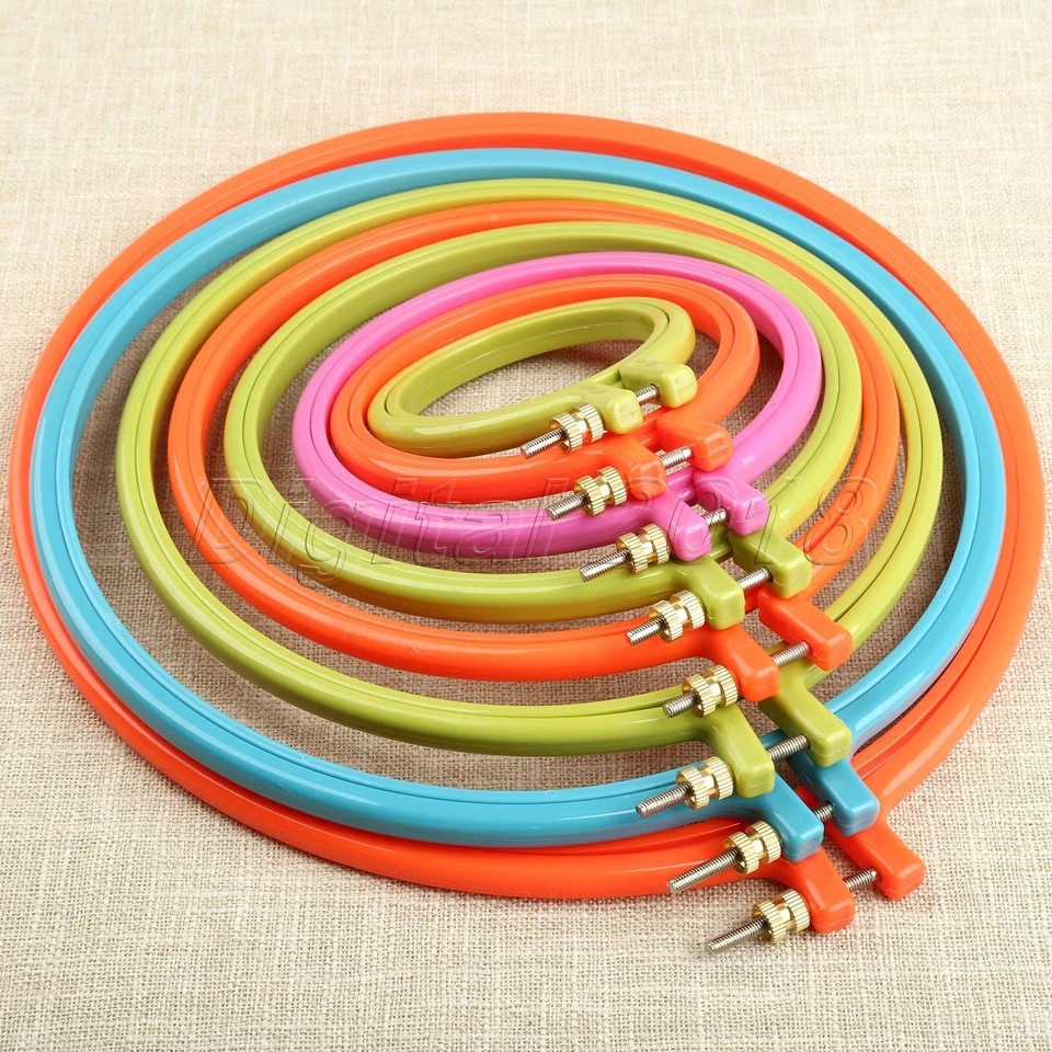 Plastic 3-10 Inch Sewing Machine Hoop Ring Cross Stitch Tool Embroidery Craft - Image 2 of 4