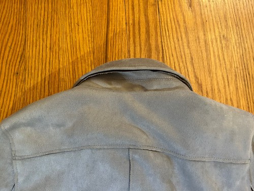 Guess Cropped Moto Zipper Jacket Gray XS - Picture 9 of 11
