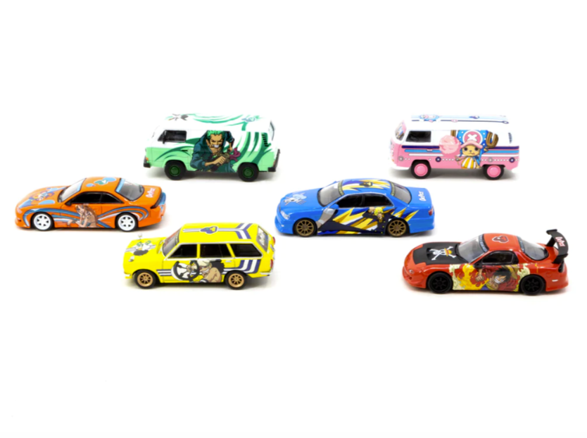 グローバルX ワンピースモデルカーコレクション 6台セット Tarmac Works x One Piece Model Car Collection VOL.1 - 6 Cars Set